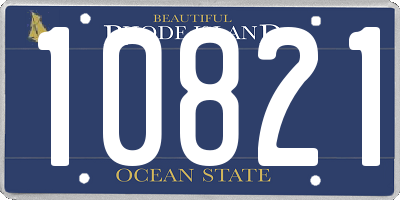 RI license plate 10821