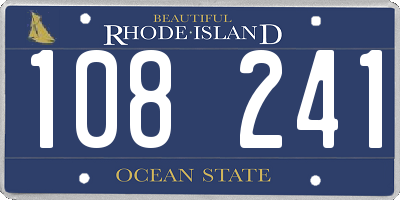 RI license plate 108241