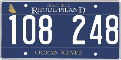 RI license plate 108248
