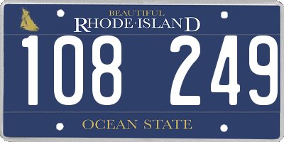 RI license plate 108249