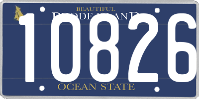 RI license plate 10826