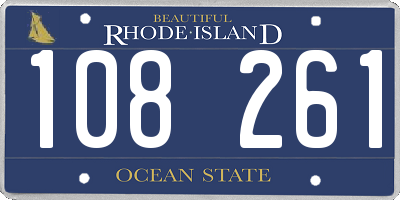 RI license plate 108261
