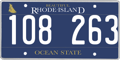RI license plate 108263