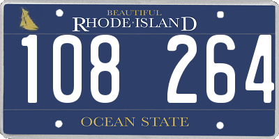 RI license plate 108264