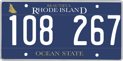 RI license plate 108267