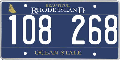 RI license plate 108268
