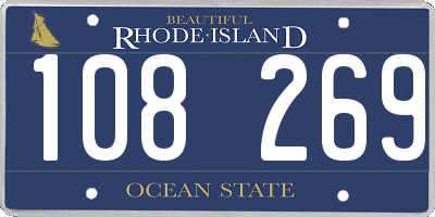 RI license plate 108269