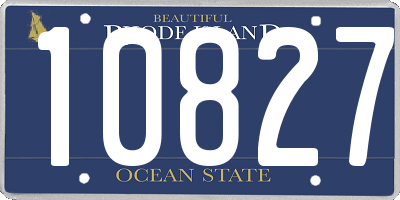 RI license plate 10827