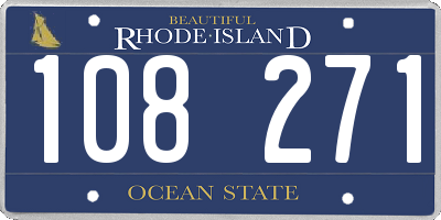 RI license plate 108271