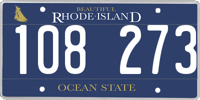 RI license plate 108273