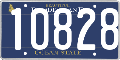 RI license plate 10828