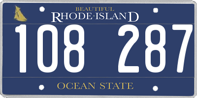 RI license plate 108287