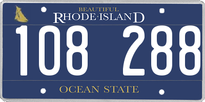 RI license plate 108288