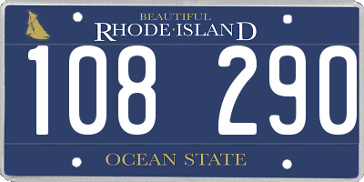 RI license plate 108290