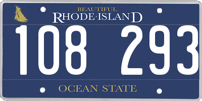 RI license plate 108293