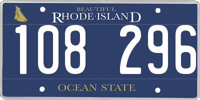 RI license plate 108296