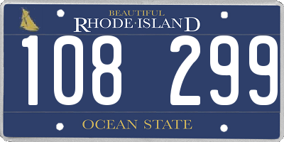 RI license plate 108299