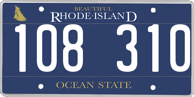 RI license plate 108310
