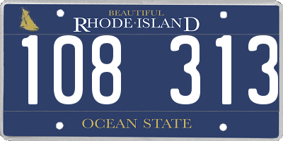 RI license plate 108313