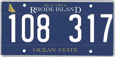 RI license plate 108317