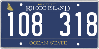 RI license plate 108318
