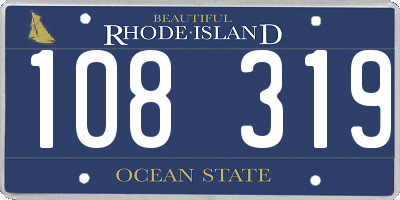 RI license plate 108319