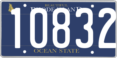 RI license plate 10832