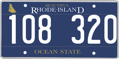 RI license plate 108320
