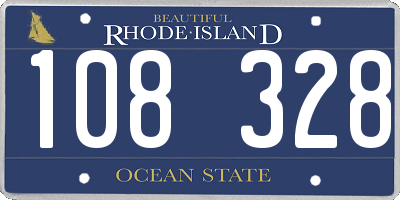 RI license plate 108328