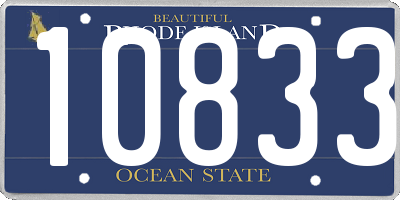 RI license plate 10833