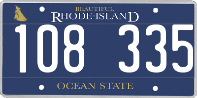 RI license plate 108335