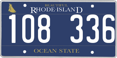 RI license plate 108336