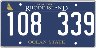 RI license plate 108339