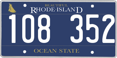 RI license plate 108352