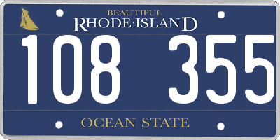 RI license plate 108355