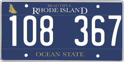 RI license plate 108367