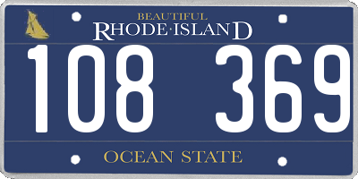RI license plate 108369