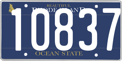 RI license plate 10837