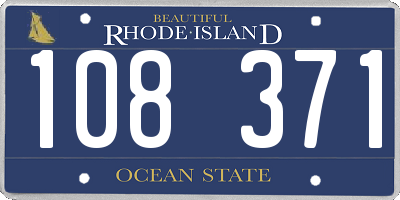 RI license plate 108371