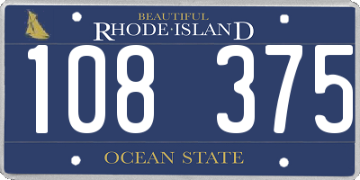 RI license plate 108375