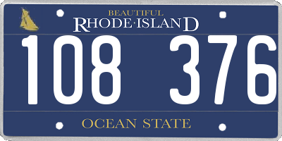 RI license plate 108376