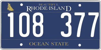 RI license plate 108377