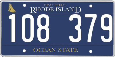 RI license plate 108379