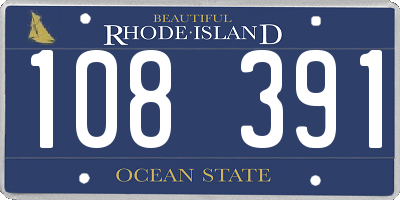 RI license plate 108391