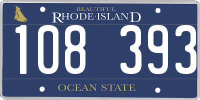 RI license plate 108393