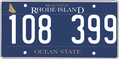 RI license plate 108399