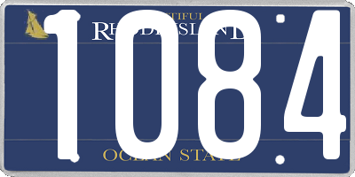 RI license plate 1084