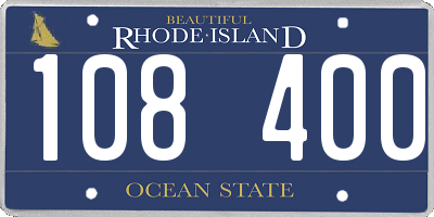 RI license plate 108400