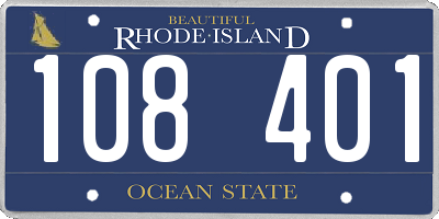 RI license plate 108401