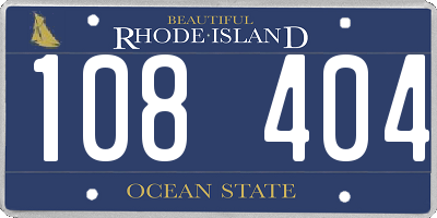 RI license plate 108404